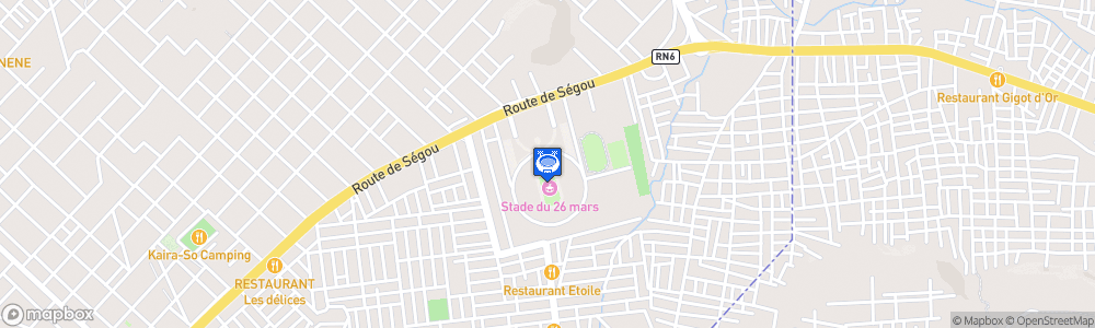 Static Map of Stade du 26-Mars