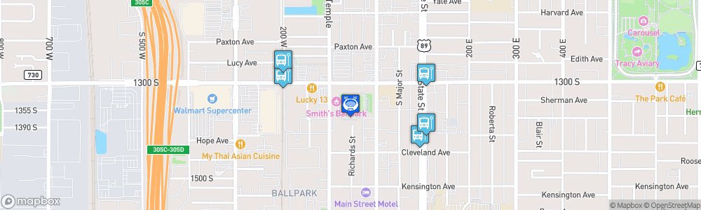 Static Map of Smith's Ballpark