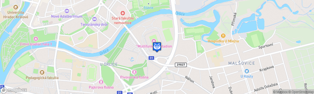 Static Map of Nová Všesportovní stadion