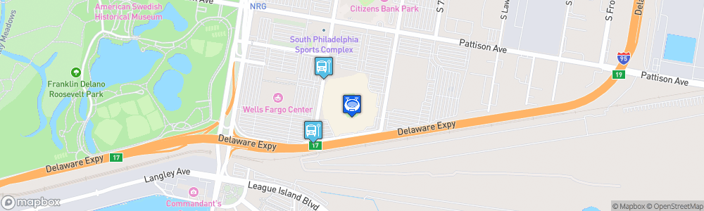 Static Map of Lincoln Financial Field