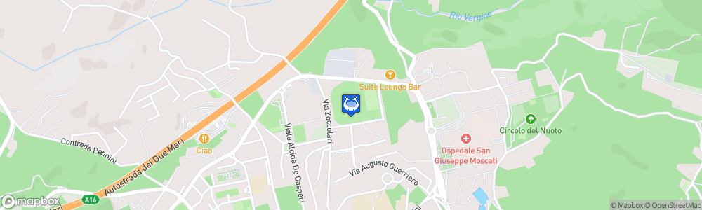 Static Map of Stadio Partenio-Adriano Lombardi