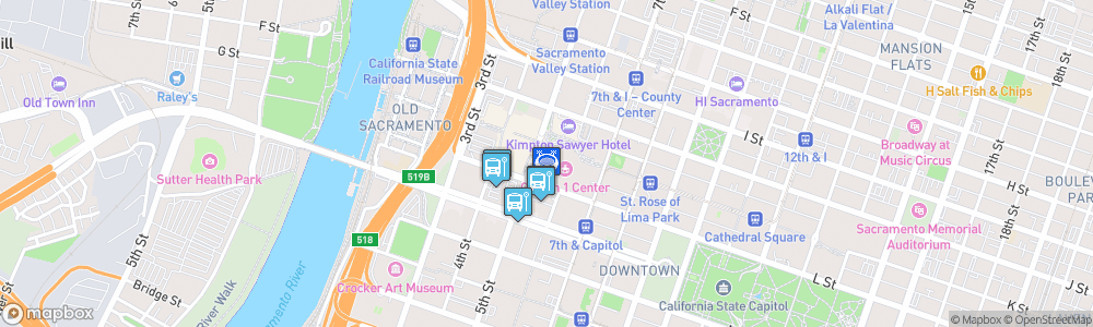 Static Map of Golden 1 Center