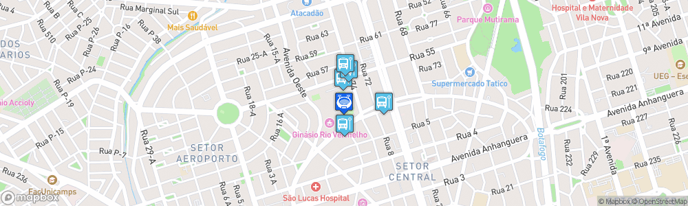 Static Map of Estádio Olímpico Pedro Ludovico Teixeira