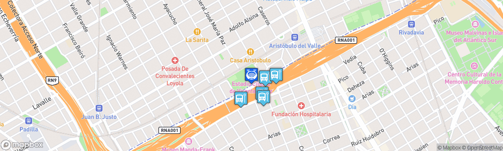 Static Map of Estadio Ciudad de Vicente López