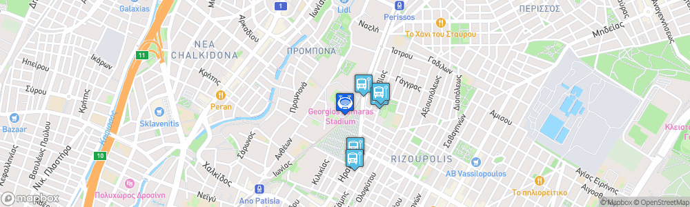 Static Map of Georgios Kamaras Stadium