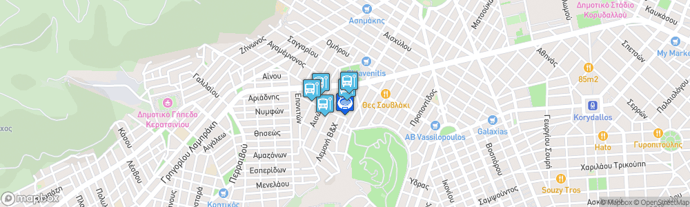 Static Map of Neapolis Nikaia Municipal Stadium