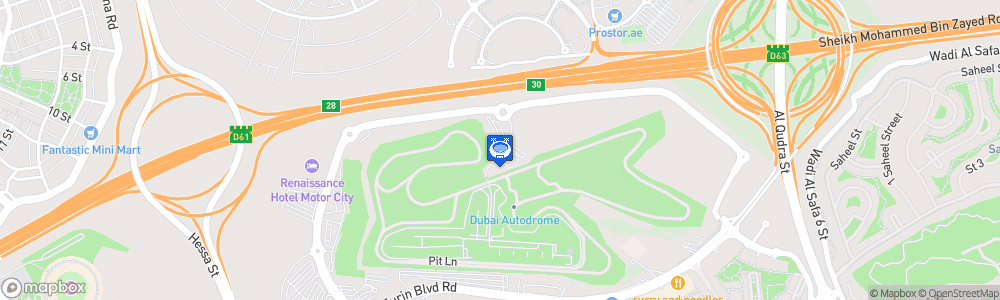 Static Map of Dubai Autodrome
