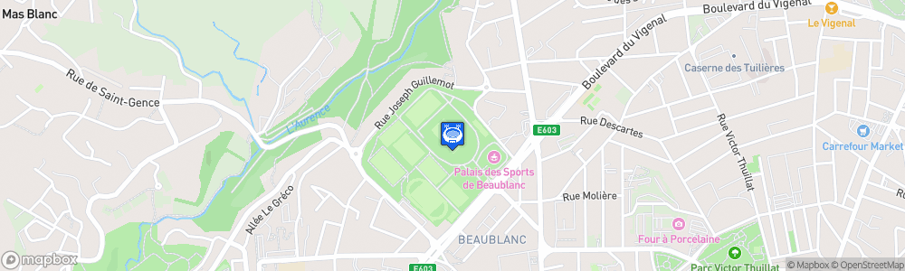 Static Map of Stade municipal de Beaublanc