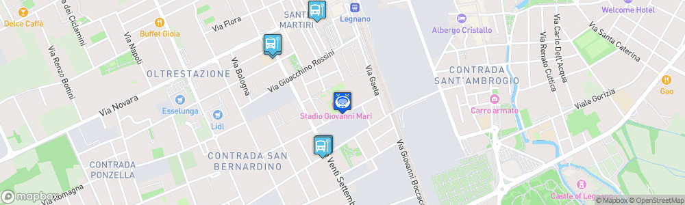 Static Map of Stadio Giovanni Mari