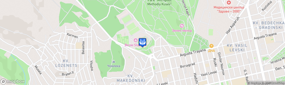 Static Map of Stadion Beroe