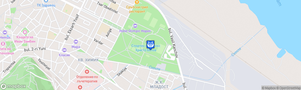 Static Map of Stadion Hristo Botev - Vratsa