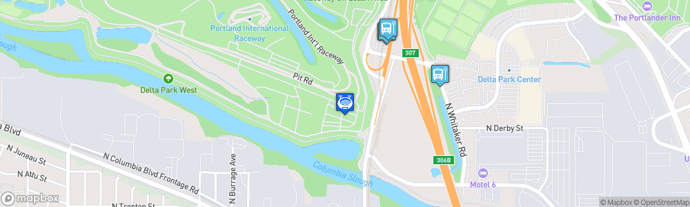 Static Map of Portland International Raceway