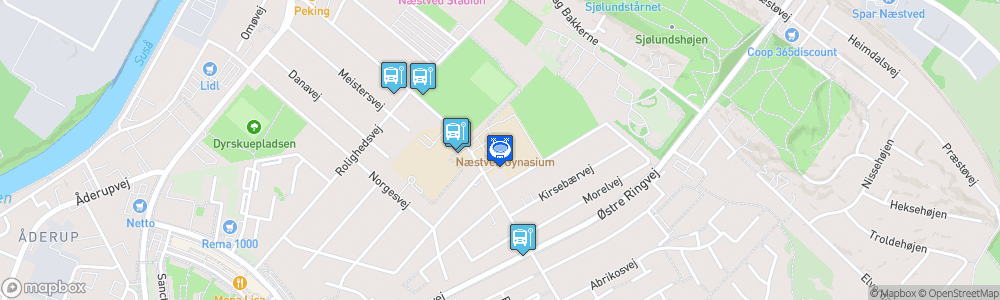 Static Map of Næstved Arena