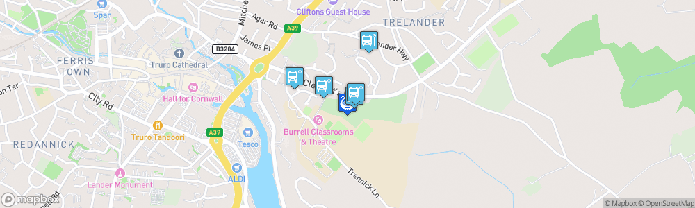 Static Map of New Cornwall Stadium