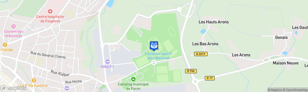 Static Map of Complexe Sportif Jean Manfredi