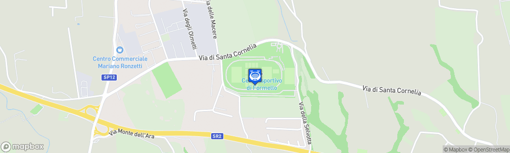 Static Map of Centro sportivo di Formello