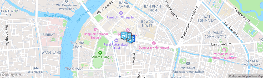 Static Map of Rajadamnoen Nok Road