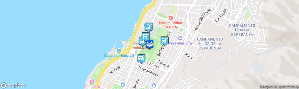 Static Map of Estadio Regional de Antofagasta