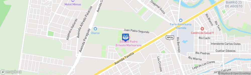Static Map of Estadio Padre Ernesto Martearena