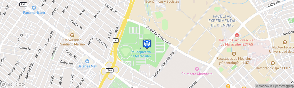 Static Map of Estadio José Encarnación Pachencho Romero