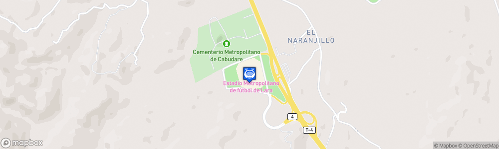 Static Map of Estadio Metropolitano de Fútbol de Lara