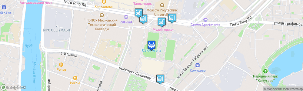 Static Map of CSKA Arena