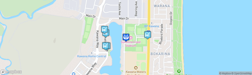 Static Map of Sunshine Coast Stadium