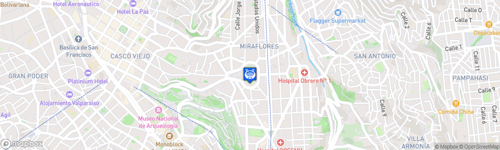 Static Map of Estadio Hernando Siles