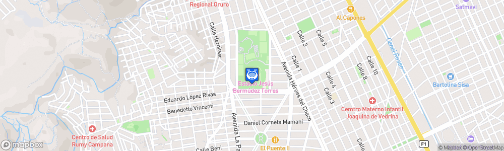 Static Map of Estadio Jesús Bermúdez