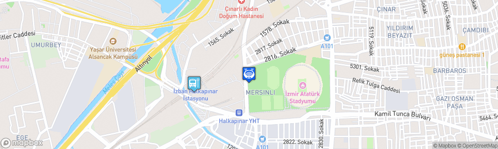 Static Map of İzmir Halkapınar Spor Salonu