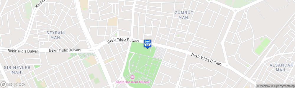 Static Map of Kadir Has Spor Salonu