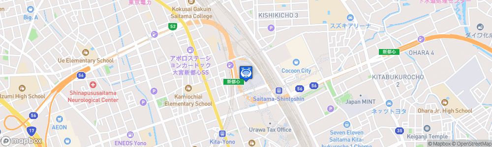 Static Map of Saitama Super Arena
