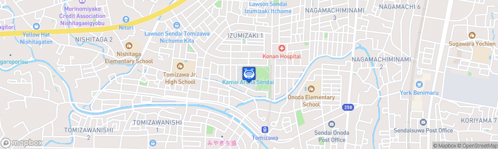 Static Map of Kamei Arena Sendai