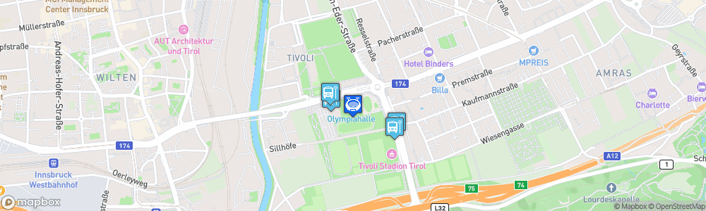 Static Map of Olympiahalle Innsbruck