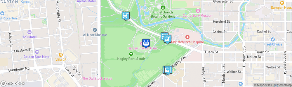 Static Map of Hagley Oval