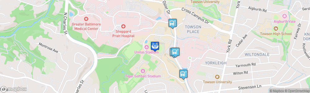 Static Map of Johnny Unitas Stadium