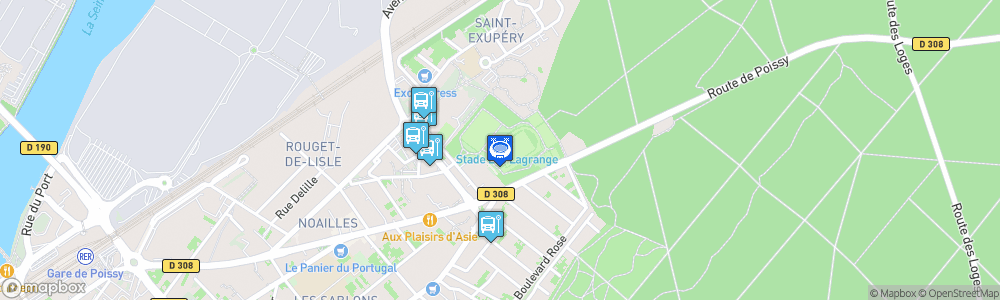 Static Map of Stade Léo-Lagrange, Poissy