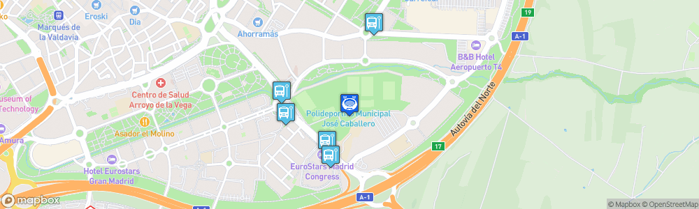 Static Map of Polideportivo Municipal de Alcobendas José Caballero