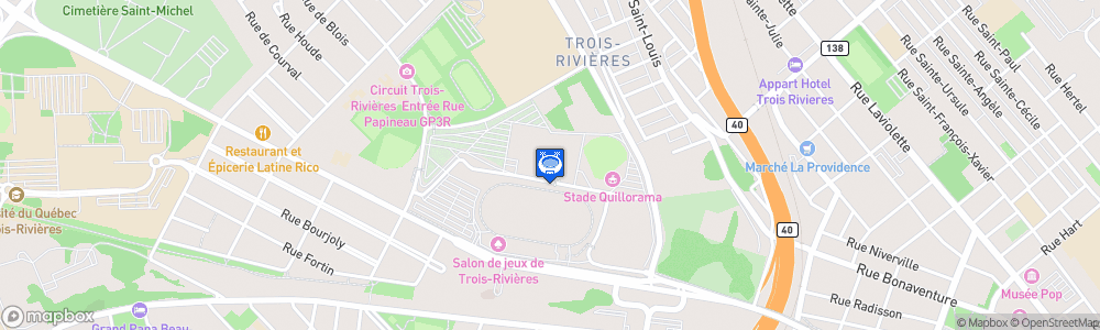 Static Map of Nouveau Colisée de Trois-Rivières