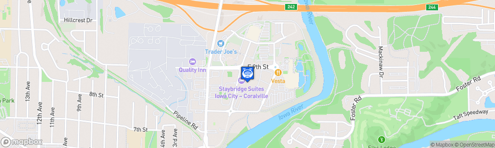 Static Map of Xtream Arena powered by Mediacom