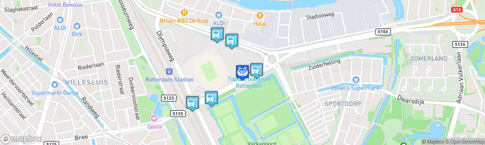 Static Map of Topsportcentrum Rotterdam