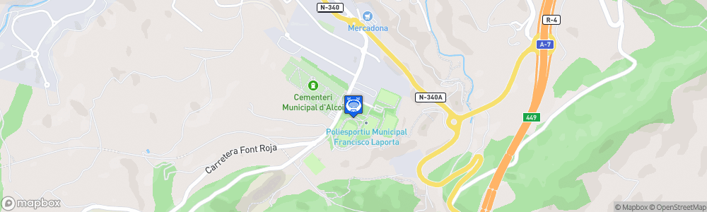 Static Map of Polideportivo Municipal Francisco Laporta