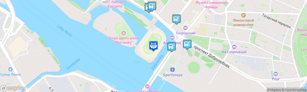 Static Map of Petrovsky Stadium