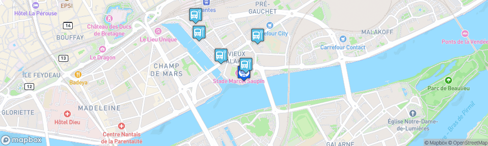 Static Map of Stade Marcel-Saupin