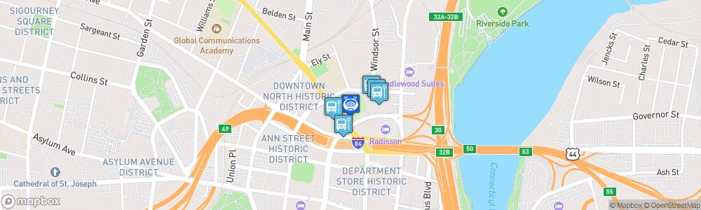 Static Map of Dunkin' Donuts Park