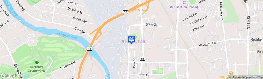 Static Map of America's Classic Ballpark FirstEnergy Stadium