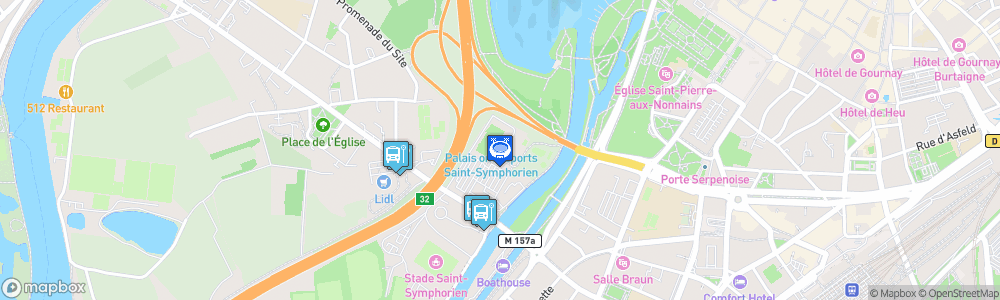 Static Map of Ice Arena de Metz