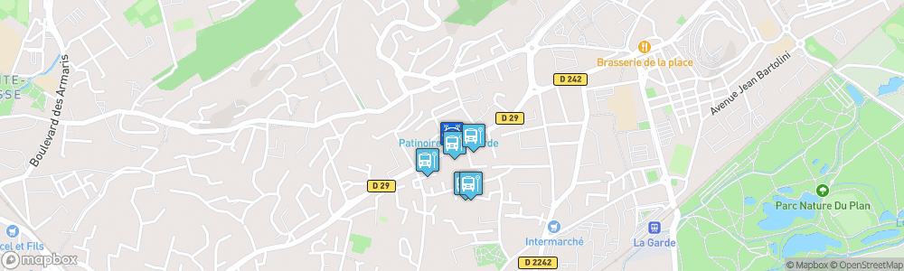 Static Map of Patinoire de La Garde