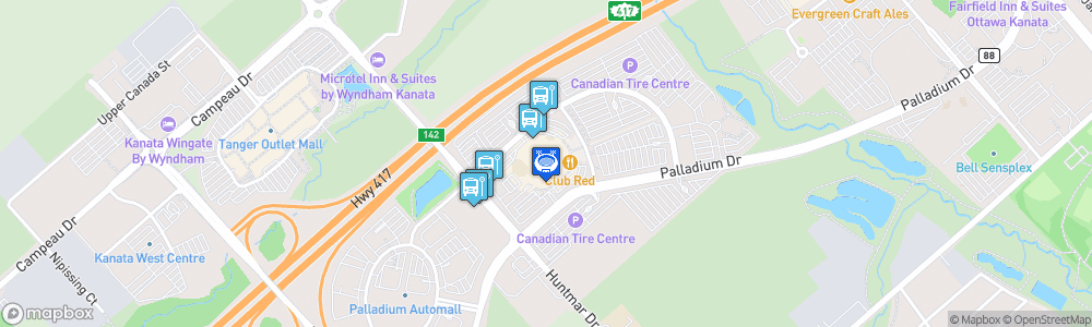 Static Map of Centre Canadian Tire