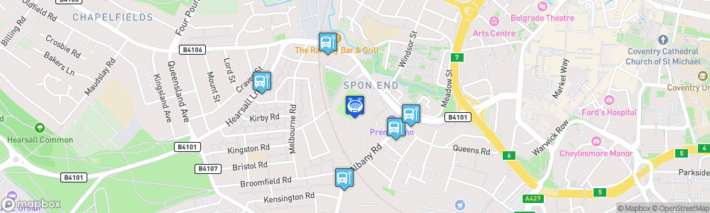 Static Map of Butts Park Arena